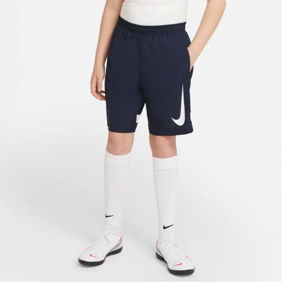 Nike Dri-FIT Academy Big Kids' Graphic Soccer Shorts Navy Детски къси панталони