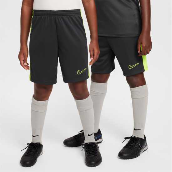 Nike Момчешки Къси Гащи Academy Shorts Junior Boys Grey/Volt 