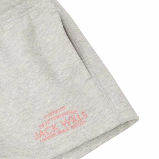 Jack Wills Wills Bea Fleece Girls Short Сив марл Детски къси панталони