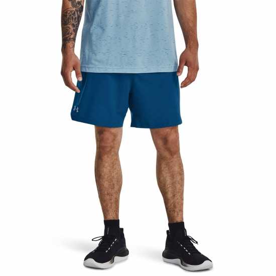 Under Armour Мъжки Къси Панталони За Фитнес Armour Ua Vanish Wvn 6In Grphic Sts Gym Short Mens Синьо Мъжки къси панталони