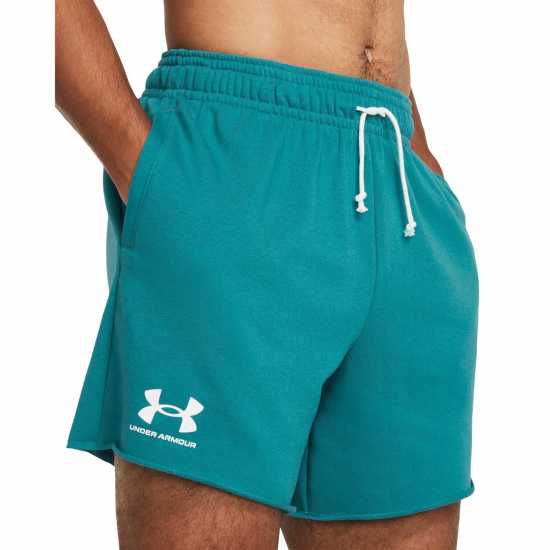 Under Armour Rival Terry 6In Short Синьо Атлетика