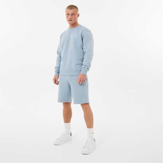 Jack Wills Balmore Pheasant Sweat Shorts Powder Blue Мъжко облекло за едри хора