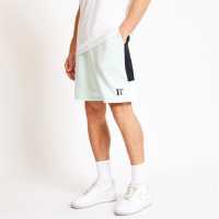 11 Degrees Triple Panel Sweat Shorts - Glacier Green / Black / White  