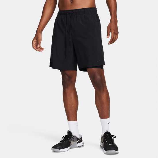 Nike Dri-FIT Unlimited Men's 7 2-in-1 Woven Fitness Shorts  Мъжко облекло за едри хора