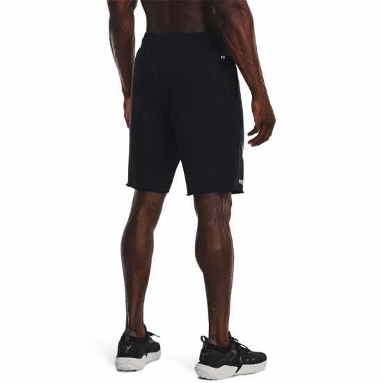 Under Armour Мъжки Къси Панталони За Фитнес Armour Pjt Rck Trry Tri Sts Fam Gym Short Mens Черно/Бяло Мъжко облекло за едри хора