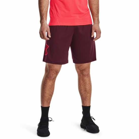 Under Armour Мъжки Шорти Tech Graphics Shorts Mens Кафяво кафяво Мъжко облекло за едри хора