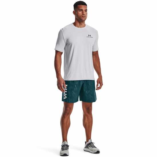 Under Armour Мъжки Шорти Woven Embossed Shorts Mens Green Мъжко облекло за едри хора