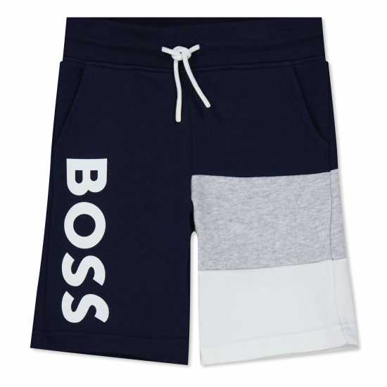 Hugo Boss Детски Шорти Boss Boss Large Logo Shorts Juniors Нави 849 Kids