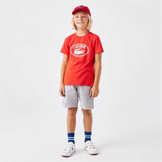 Lacoste Детски Шорти Basic Fleece Shorts Juniors Сиво CCA 