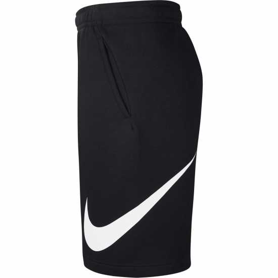 Nike Sportswear Club Men's Graphic Shorts Черно/Бяло Мъжко облекло за едри хора