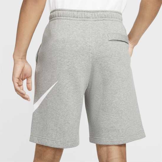 Nike Sportswear Club Men's Graphic Shorts Dk Grey/White Мъжко облекло за едри хора