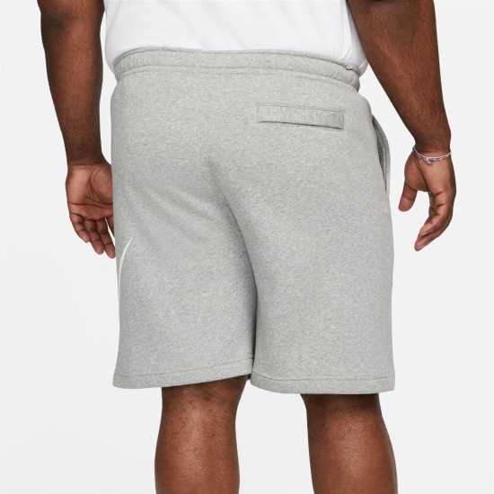 Nike Sportswear Club Men's Graphic Shorts Dk Grey/White Мъжко облекло за едри хора