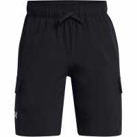 Under Armour Мъжки Къси Панталони С Джобове Armour Pennant Woven Cargo Shorts Mens Черно/Бяло Детски къси панталони