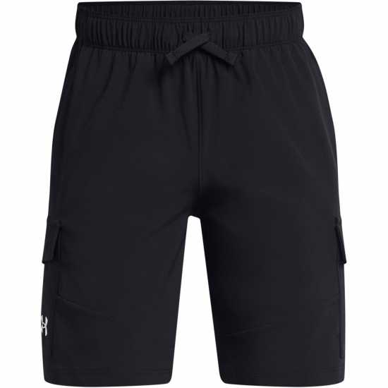 Under Armour Мъжки Къси Панталони С Джобове Armour Pennant Woven Cargo Shorts Mens Черно/Бяло Детски къси панталони