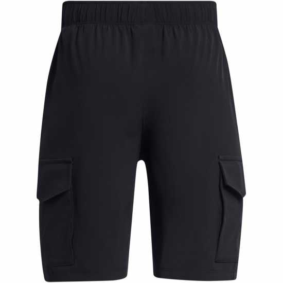 Under Armour Мъжки Къси Панталони С Джобове Armour Pennant Woven Cargo Shorts Mens Черно/Бяло Детски къси панталони