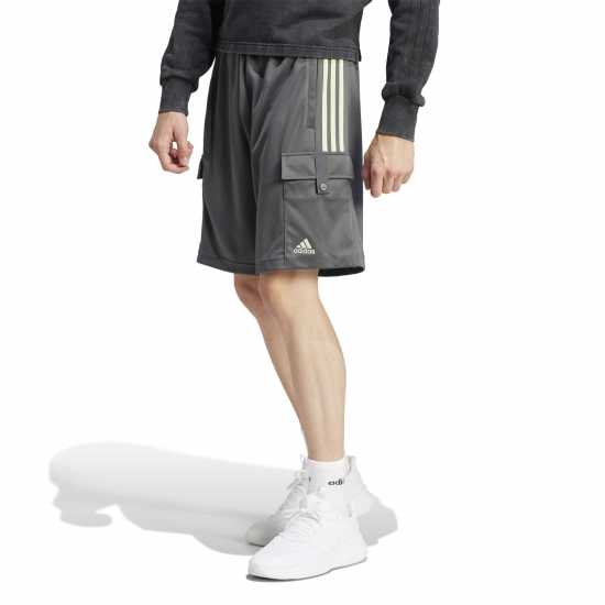 Adidas Мъжки Къси Панталони С Джобове Tiro Cargo Shorts Mens Сиво/Зелено Искра Мъжки къси панталони