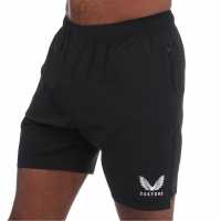 Мъжки Къси Панталони За Фитнес Castore Woven Training Shorts Gym Short Mens Черно Мъжко облекло за едри хора