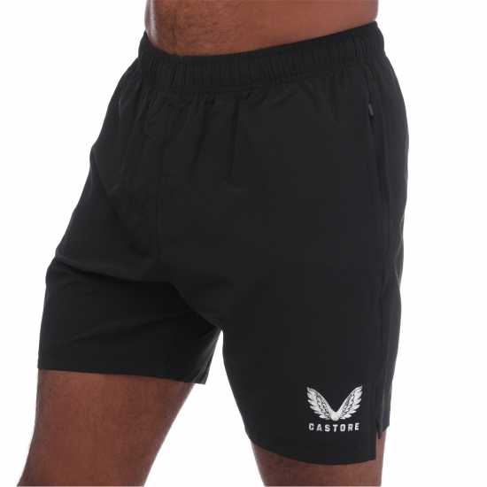 Мъжки Къси Панталони За Фитнес Castore Woven Training Shorts Gym Short Mens Черно Мъжко облекло за едри хора