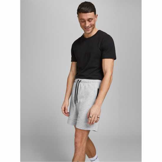 Jack And Jones Gordon Air Sweat Shorts Светло сива меланж Мъжко облекло за едри хора