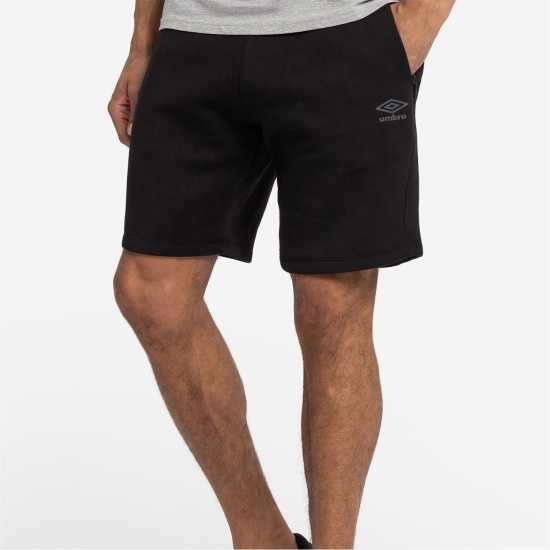 Umbro Pro Flc Short Sn99 Черно Мъжко облекло за едри хора