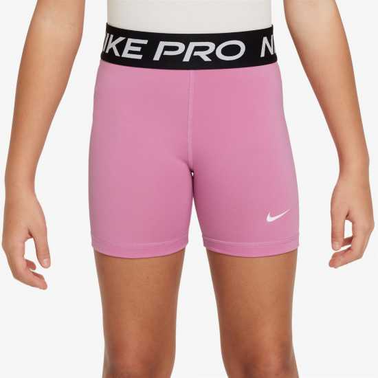 Nike Къси Панталони Момичета Pro Shorts Junior Girls Фламинго Розово Детски къси панталони