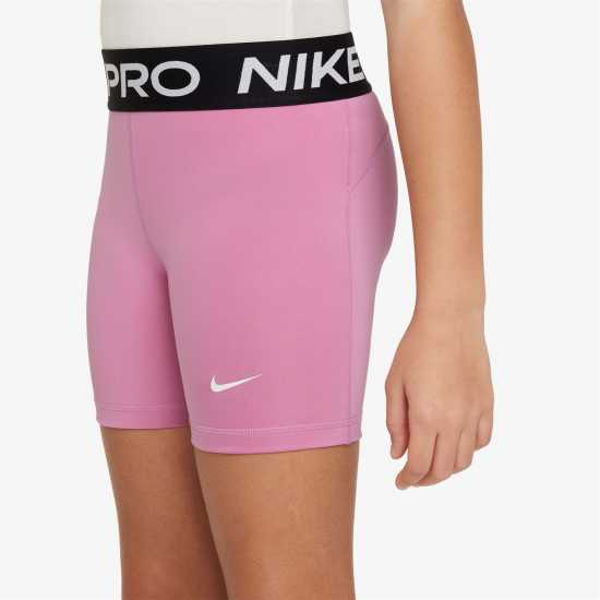 Nike Къси Панталони Момичета Pro Shorts Junior Girls Фламинго Розово Детски къси панталони