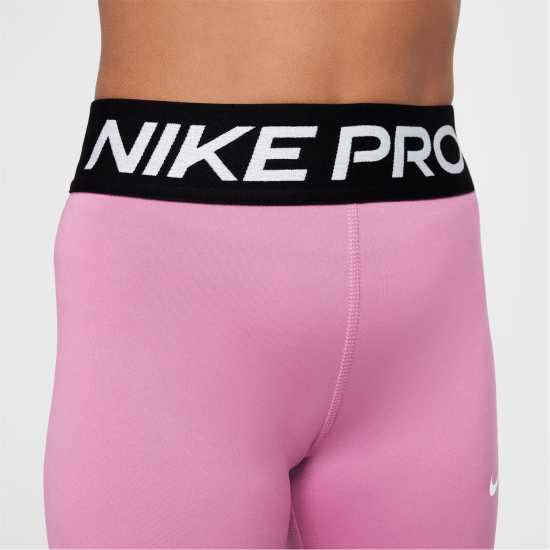 Nike Къси Панталони Момичета Pro Shorts Junior Girls Фламинго Розово Детски къси панталони