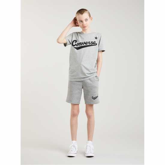 Converse Nova Shorts Junior Boy's Dk Grey Heather Детски къси панталони