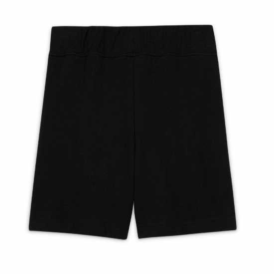 Nike Sportswear Club Big Kids' (Girls') French Terry Shorts Черно/Бяло Детски къси панталони