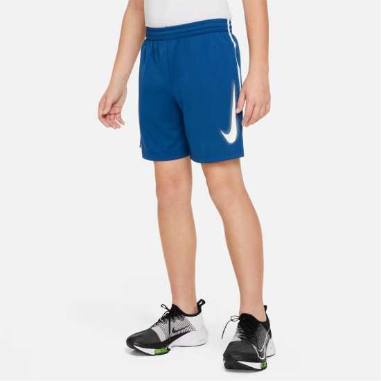 Nike Multi Big Kids' (Boys') Dri-FIT Graphic Training Shorts Съдебен син Атлетика