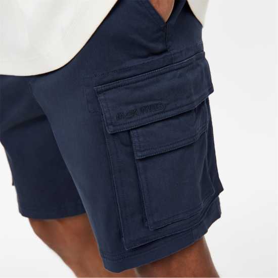 Jack Wills Pull On Cargo Shorts Морска синьо Мъжко облекло за едри хора