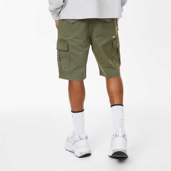 Jack Wills Twill Cargo Shorts Хаки Мъжко облекло за едри хора