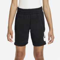 Nike Sportswear Club Fleece Big Kids' French Terry Shorts Черно Детски къси панталони