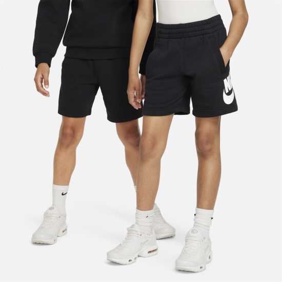 Nike Sportswear Club Fleece Big Kids' French Terry Shorts Черно Детски къси панталони