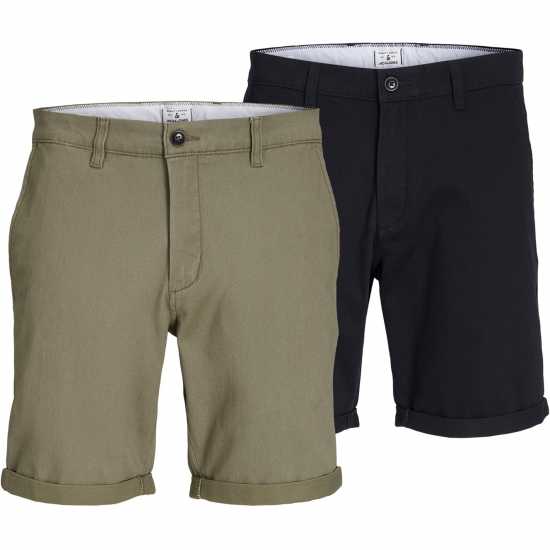 Jack And Jones 2-Pack Dave Chino Short Mens Сиво/Черно Мъжки панталони чино