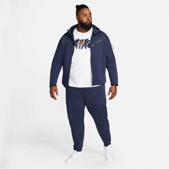 Nike Мъжко Спортно Долнище Tech Fleece Jogging Bottoms Mens Морска синьо Мъжко облекло за едри хора