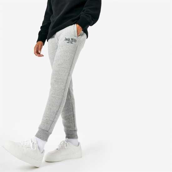 Мъжко Спортно Долнище Jack Wills Haydor Logo Joggers Mens Сив марл Мъжко облекло за едри хора