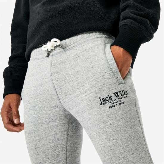 Мъжко Спортно Долнище Jack Wills Haydor Logo Joggers Mens Сив марл Мъжко облекло за едри хора