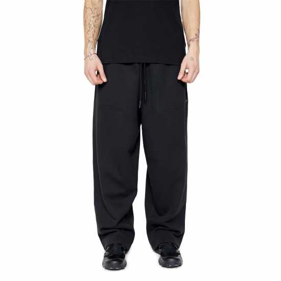 No Fear Wide Leg Joggers Черно Мъжко облекло за едри хора