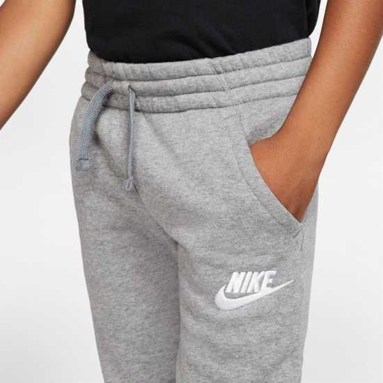 Nike Детско Долнище За Бягане Fleece Jogging Bottoms Juniors Сиво Мъжки меки спортни долнища