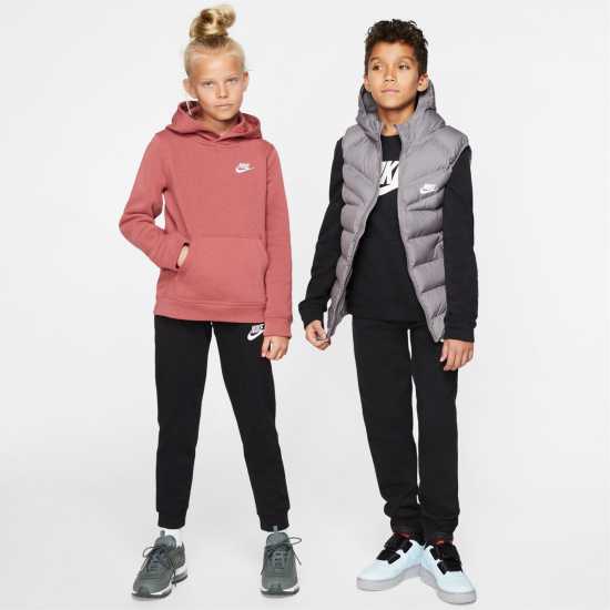 Nike Детско Долнище За Бягане Fleece Jogging Bottoms Juniors Черно Мъжки меки спортни долнища