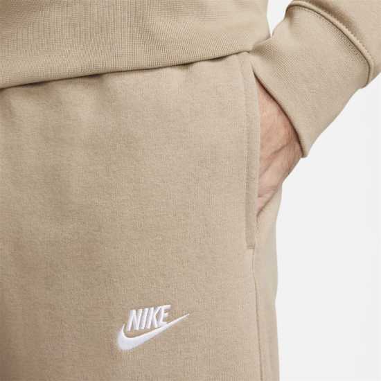 Nike Мъжко Долнище За Джогинг Sportswear Club Fleece Jogging Pants Mens Хаки/Бяло 