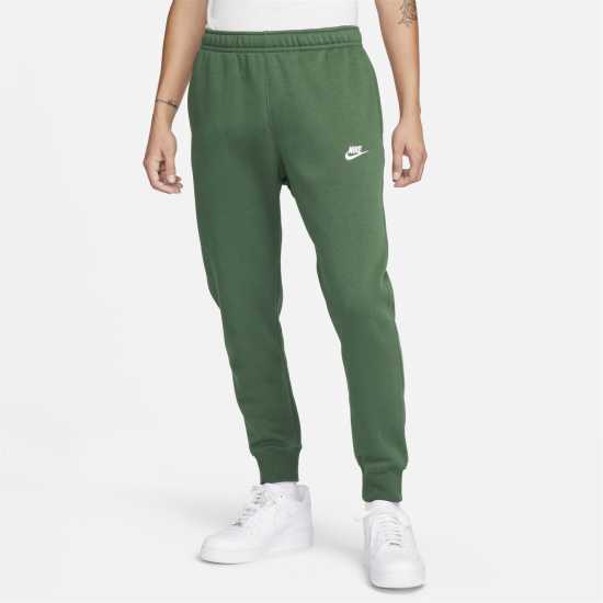 Nike Мъжко Долнище За Джогинг Sportswear Club Fleece Jogging Pants Mens Зелено/Бяло 