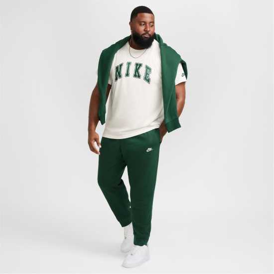 Nike Мъжко Долнище За Джогинг Sportswear Club Fleece Jogging Pants Mens Зелено/Бяло 