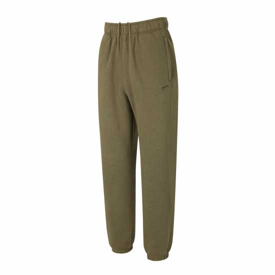 Slazenger Мъжко Долнище За Джогинг Cuffed Fleece Jogging Pants Mens Хаки Мъжки меки спортни долнища