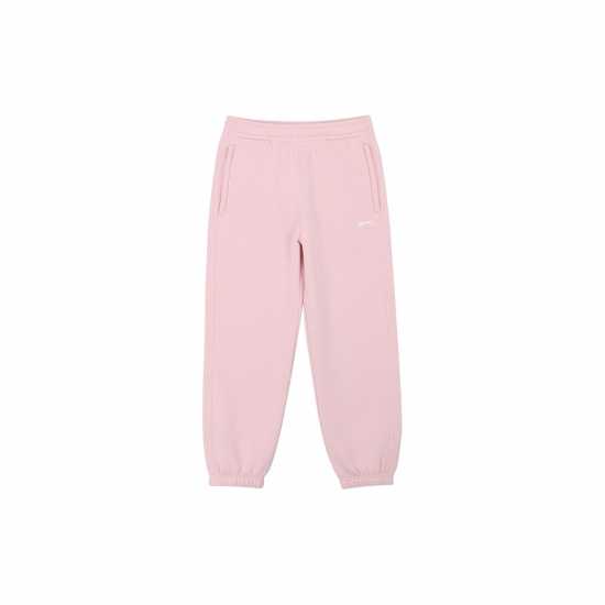 Slazenger Hem Fleece Pants Junior Меко розово Детски долнища на анцуг