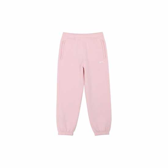 Slazenger Hem Fleece Pants Junior Меко розово Детски долнища на анцуг