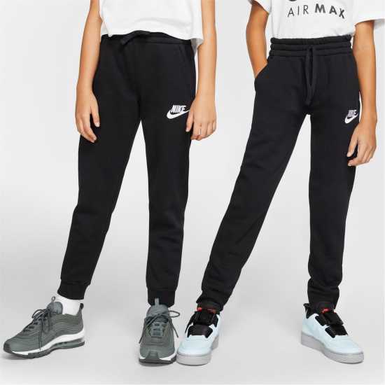 Nike Sportswear Club Fleece Joggers Junior Boys Черно/Черно/Бяло 