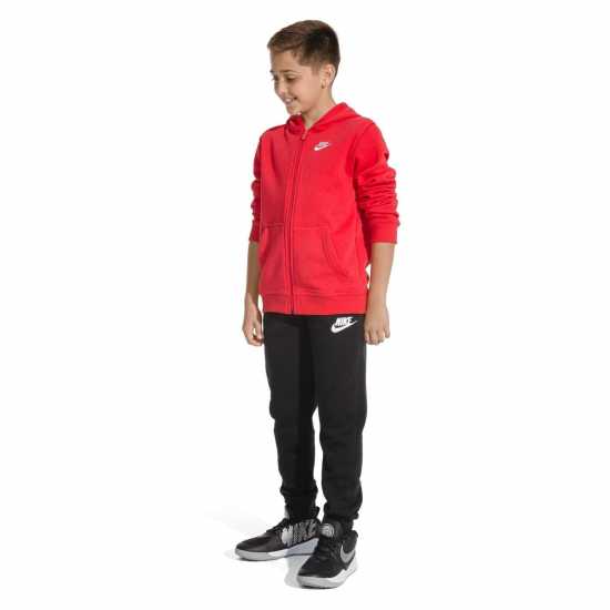 Nike Sportswear Club Fleece Joggers Junior Boys Черно/Черно/Бяло 