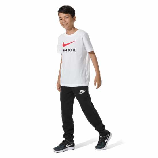 Nike Sportswear Club Fleece Joggers Junior Boys Черно/Черно/Бяло 